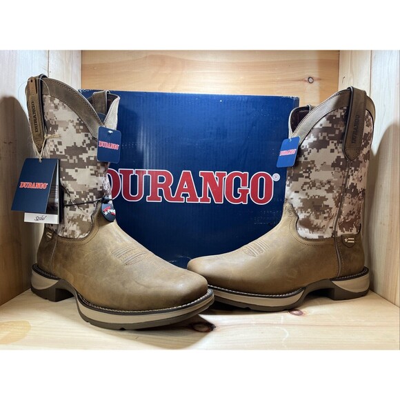 REBEL™ BY DURANGO® DESERT CAMO PULL-ON SIZE 13 WESTERN BOOTS DDB0166NEW